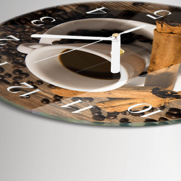 Orologio rotondo Caffè alla cannella