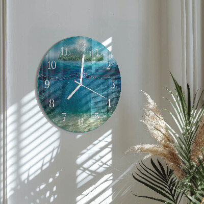 Orologio rotondo fondale marino