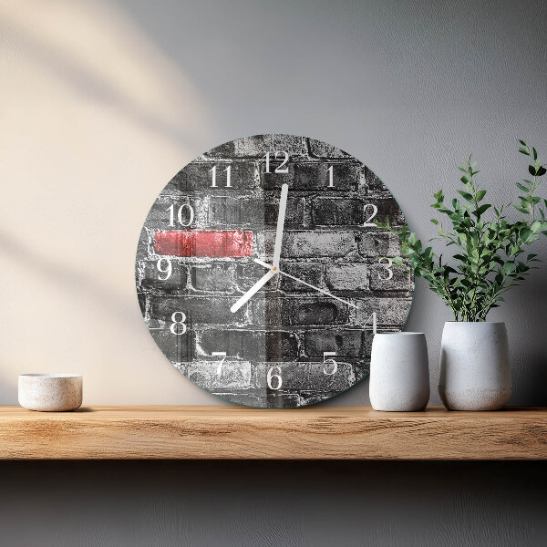 Orologio rotondo Mattone