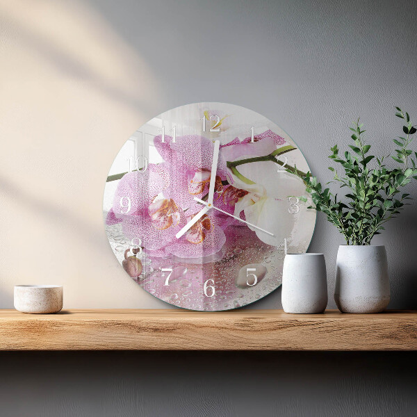 Orologio rotondo Orchidea