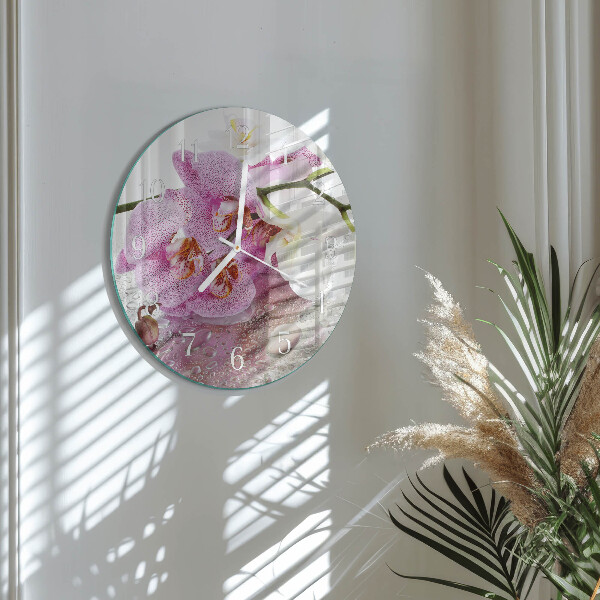 Orologio rotondo Orchidea