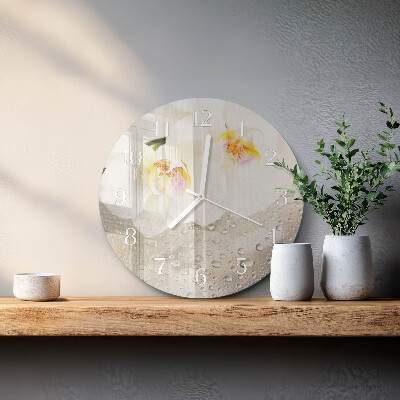 Orologio rotondo Orchidea