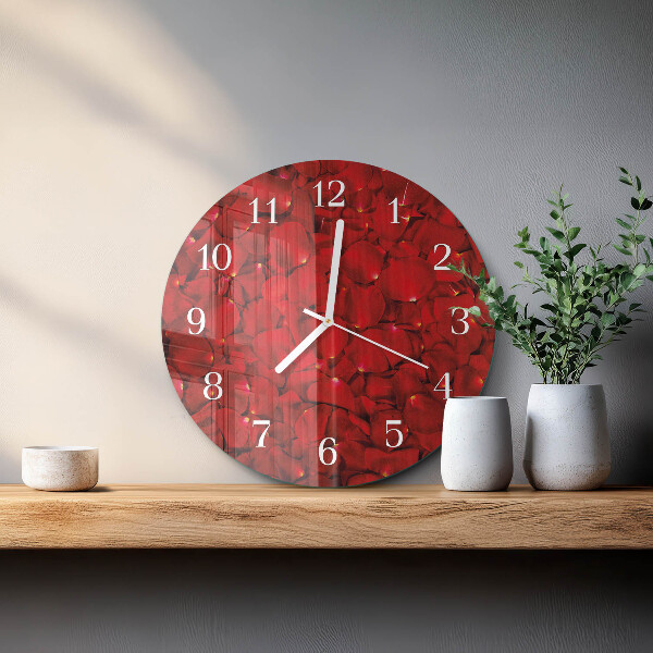 Orologio rotondo Petali di rosa
