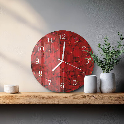Orologio rotondo Petali di rosa