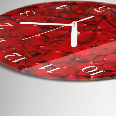 Orologio rotondo Petali di rosa