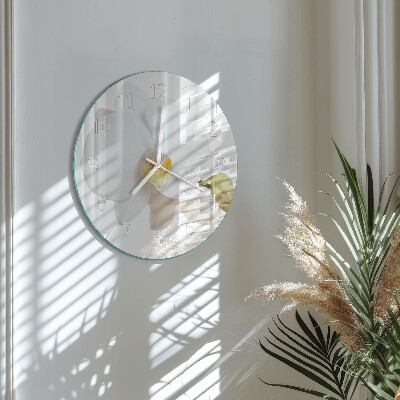 Orologio rotondo Orchidea
