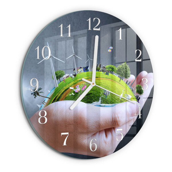 Orologio rotondo Terra di Mano