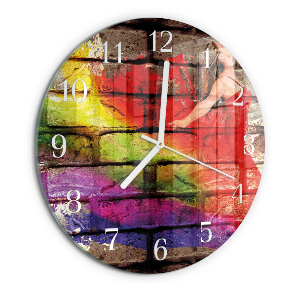 Orologio rotondo Mattone