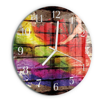 Orologio rotondo Mattone