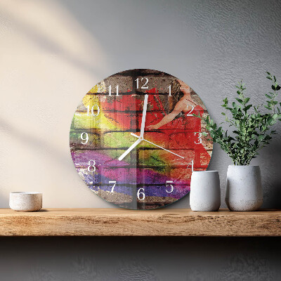 Orologio rotondo Mattone
