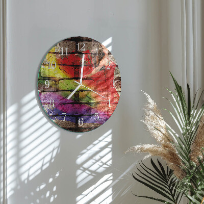 Orologio rotondo Mattone