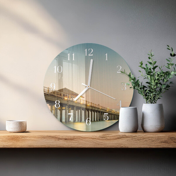 Orologio rotondo Passerella in legno