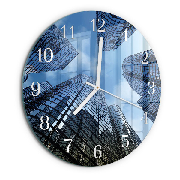 Orologio rotondo Edifici in vetro