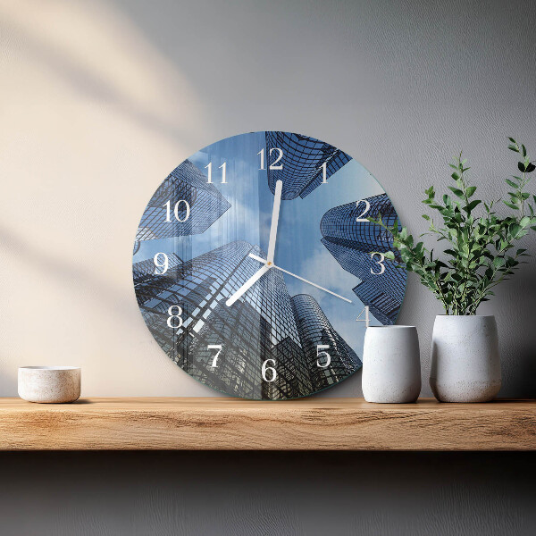 Orologio rotondo Edifici in vetro
