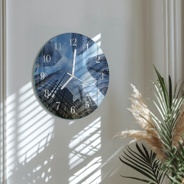 Orologio rotondo Edifici in vetro