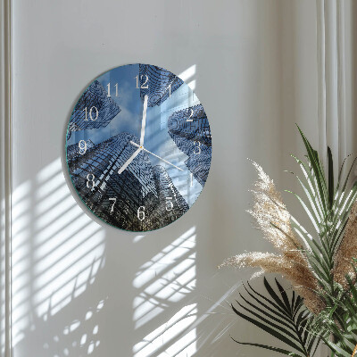 Orologio rotondo Edifici in vetro