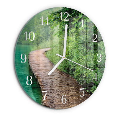 Orologio rotondo Passerella in legno