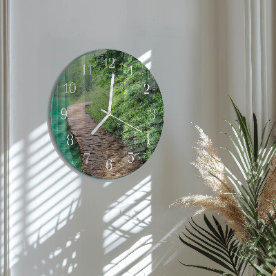 Orologio rotondo Passerella in legno