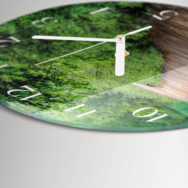 Orologio rotondo Passerella in legno