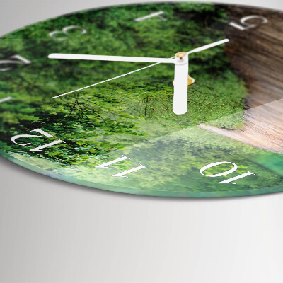 Orologio rotondo Passerella in legno