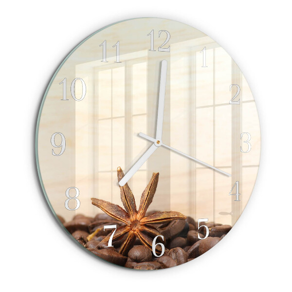 Orologio rotondo chicchi di caffè