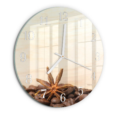 Orologio rotondo chicchi di caffè