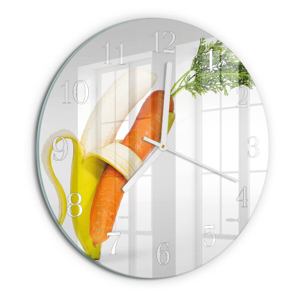 Orologio rotondo Carote e banane