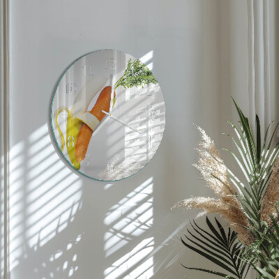 Orologio rotondo Carote e banane