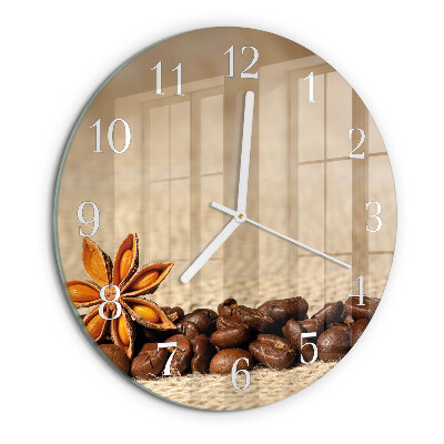 Orologio rotondo chicchi di caffè