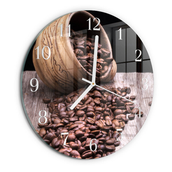 Orologio rotondo chicchi di caffè