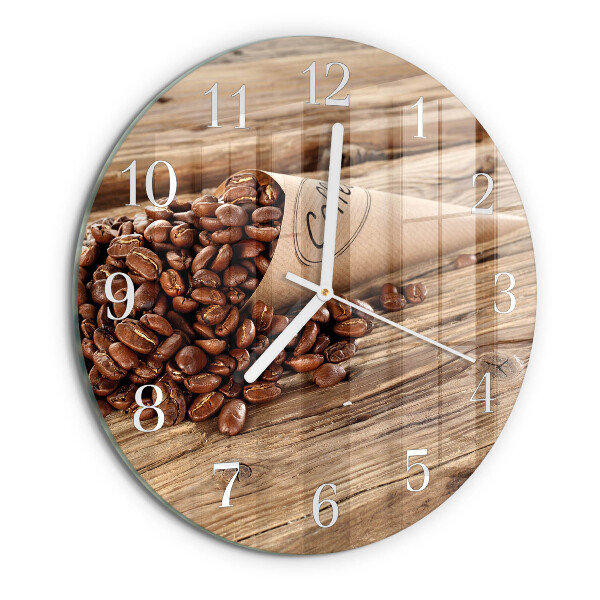 Orologio rotondo chicchi di caffè