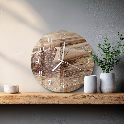 Orologio rotondo chicchi di caffè