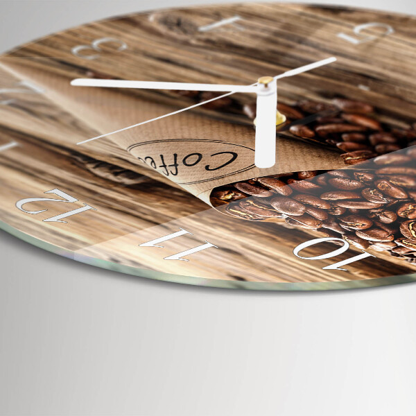 Orologio rotondo chicchi di caffè