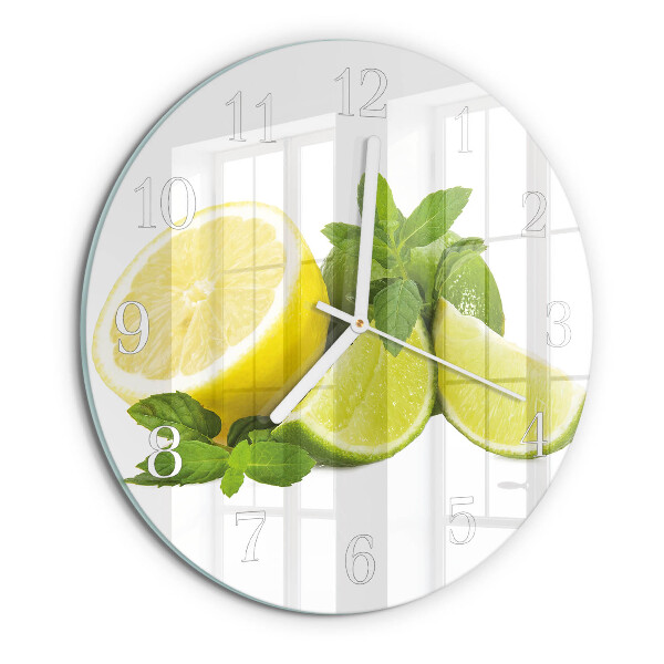 Orologio rotondo Menta al limone