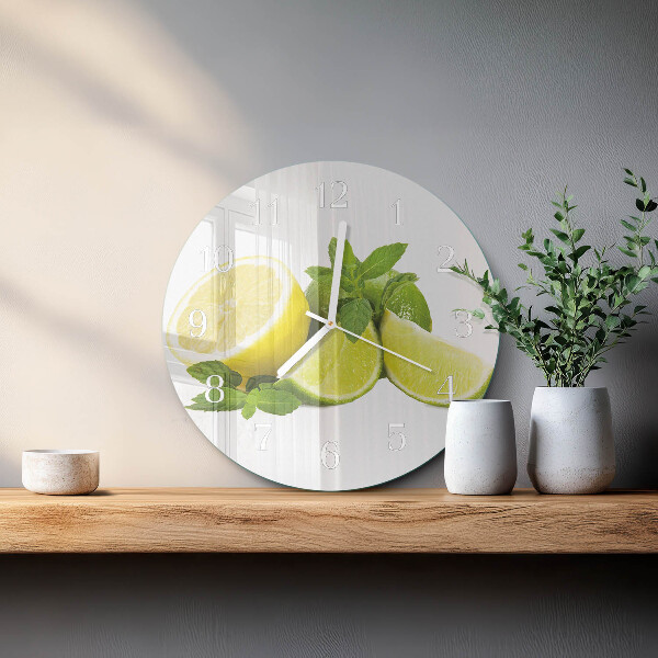 Orologio rotondo Menta al limone