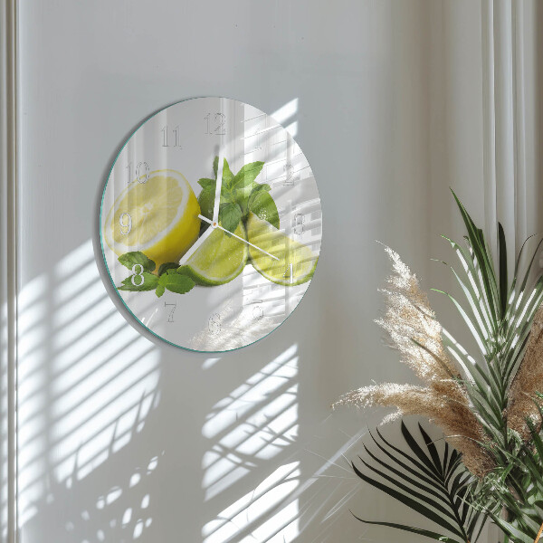Orologio rotondo Menta al limone