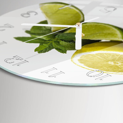 Orologio rotondo Menta al limone