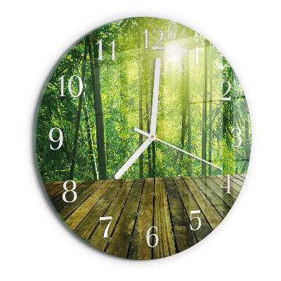 Orologio rotondo Bambù