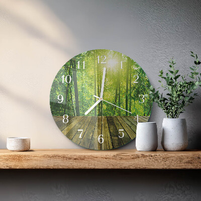 Orologio rotondo Bambù