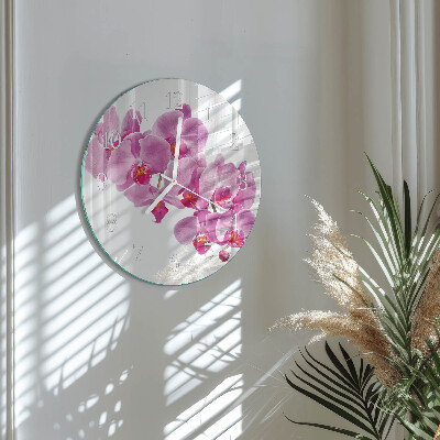 Orologio rotondo Orchidea