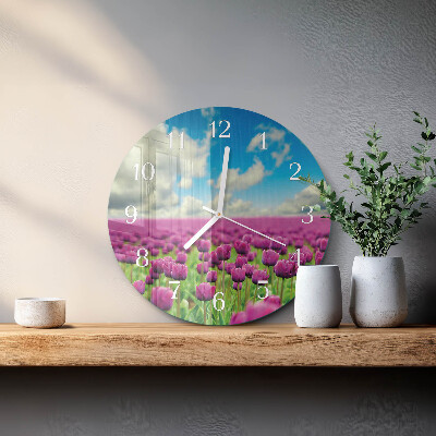 Orologio rotondo Tulipani