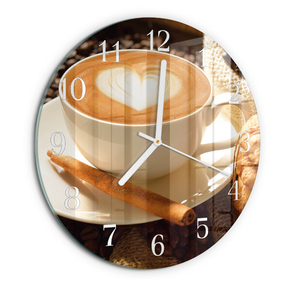 Orologio rotondo Cuore di caffè