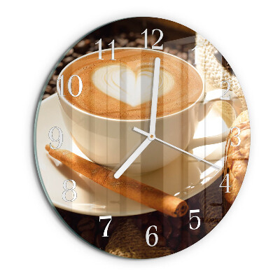 Orologio rotondo Cuore di caffè