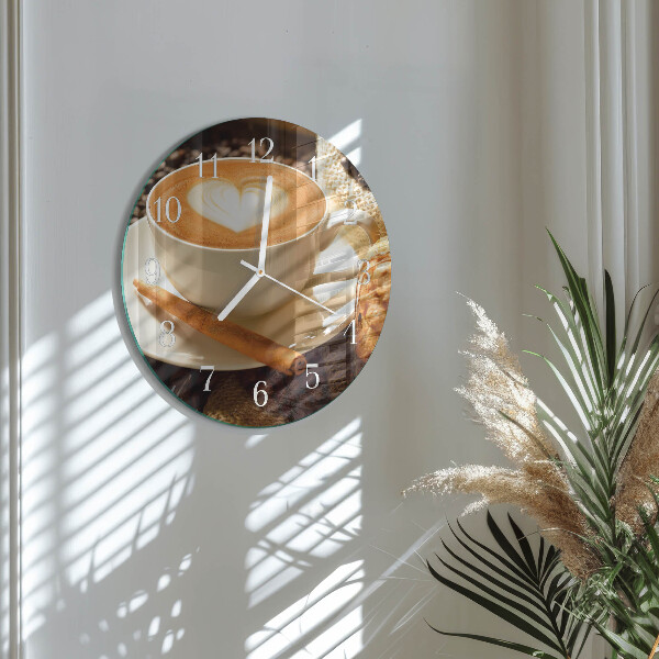 Orologio rotondo Cuore di caffè