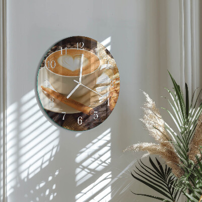 Orologio rotondo Cuore di caffè