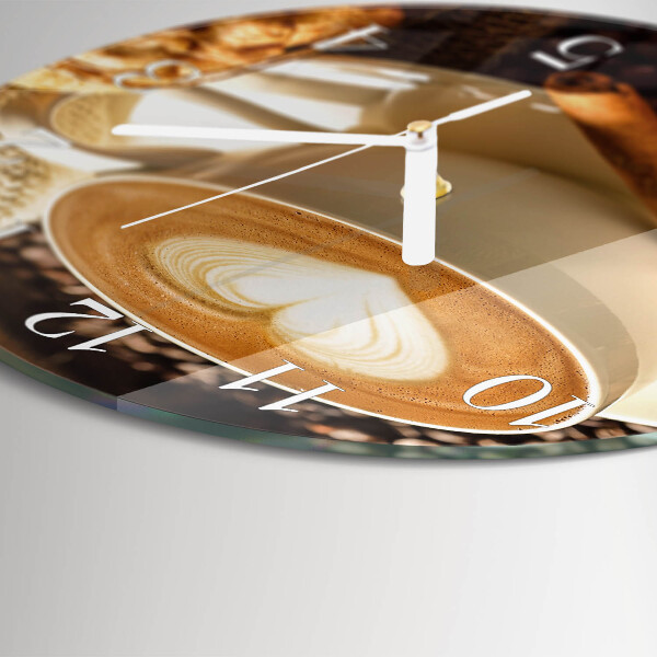 Orologio rotondo Cuore di caffè