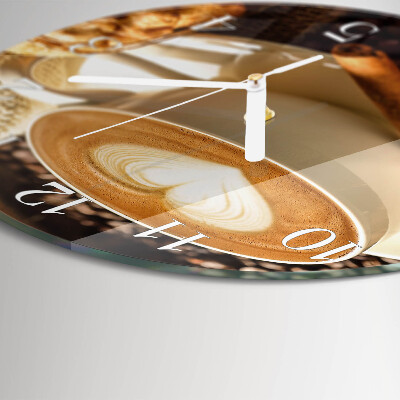 Orologio rotondo Cuore di caffè