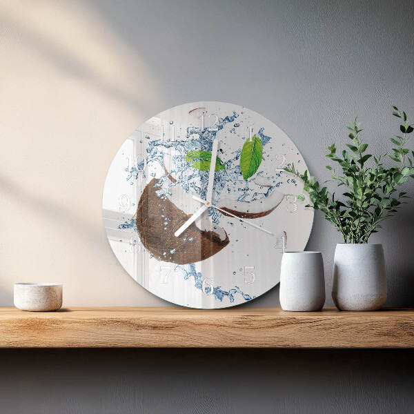 Orologio rotondo Noce di cocco