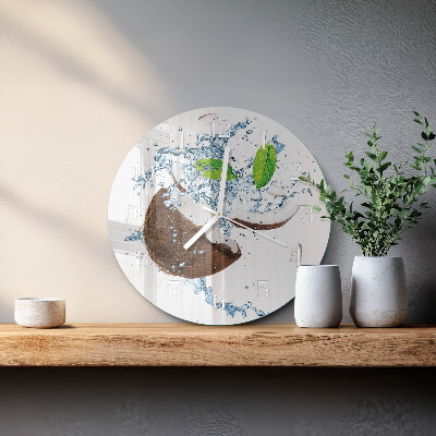 Orologio rotondo Noce di cocco