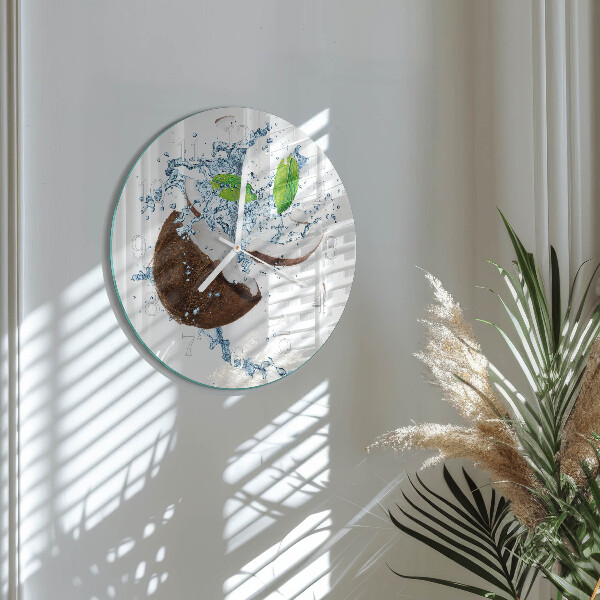 Orologio rotondo Noce di cocco